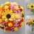 A colorful bouquet of flowers for you - easy crocheting from leftover yarn