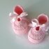 Crochet baby girl shoes pattern Christening sandals 0-3 months with bow b20