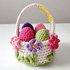 Spring Flowers Basket and Easter Eggs - Easter Crochet Pattern