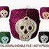 Crochet Skull Earrings, Crochet Pattern, Skull Pattern, Crochet Skull