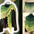 Crochet Pattern Flat Triangular Scarf "Daphnis"