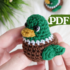 Crochet duck pattern, amigurumi mallard duck easy crochet pattern