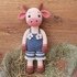 MELLI MOO - crochetpattern cow in overalls