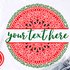 Mandala cutting files. Watermelon monogram. Personalized digital files png.