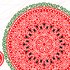 Watermelon Mandala red green print. Summer tropical fruit cut files svg png