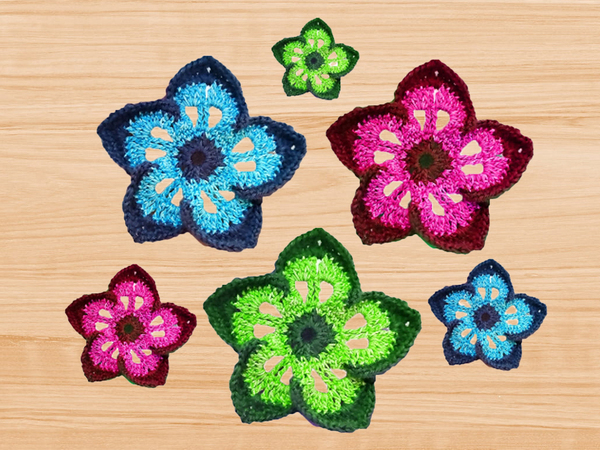 3D Crochet Flower PDF Pattern