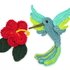 Hummingbird crochet pattern applique