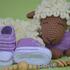 Crochet pattern bundle Baby sneakers and lamb plush lovey, newborn gift S2