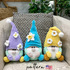 Spring Gnome pattern set of 3 plush Gnomes, , PDF crochet pattern.