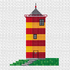 Cross Stitch Pattern Pilsumer Lighthouse, mini size, PDF-Download