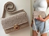 Crochet crossbody bag pattern woman tote bag aesthetic baguette clutch BAG3