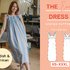 Summer dress sewing pattern, midi dress, casual wide dress, babydoll dress