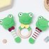 Frog rattle crochet pattern, Set of 2 baby rattle patterns, teether pattern