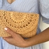 Сrochet clutch bag pattern, straw summer purse beach raffia minimalist bag6