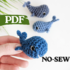 No sew crochet whale pattern, easy crochet whale amigurumi pattern