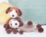 Dog snuggler crochet pattern, puppy lovey crochet pattern, cuddle toy