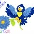 Bird crochet pattern applique