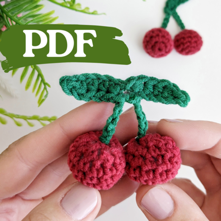Crochet Cherry Keychain/cherry Keyring/cherry Amigurumi/crochet  Keyring/cherry Bag Charm 