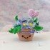 Crochet Flower Bouquet Pattern Pot of Forget-me-nots with Heart Amigurumi