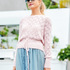 Pullover mit Ajourmuster in Rosa