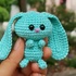 No Sew Crochet Pattern - Amigurumi Floppy Bunny Keychain