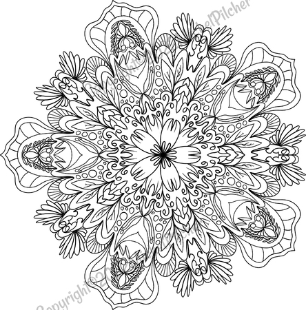 Colouring Books, Printable, Digital, 20 Cool Mandala's Book Two