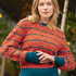 Pullover mit Ajour-Rautenmuster und Streifen