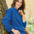 Pullover mit Zopfmuster in Blau