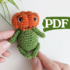 Crochet pumpkin man pattern, amigurumi doll halloween decor, easy crochet p