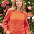 Pullover mit zackenmuster in Orange