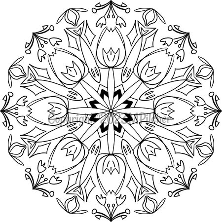 25 Easy Mandala's Printable Adult Colouring Book One