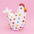 Polka Dots Chicken Amigurumi Easter Decoration Animal Hen