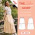 Summer skirt pattern, tiered midi skirt with ruffles sewing, simple easy