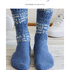 Häkelsocken "Hamburg" gemusterte Socken in Blau Häkelanleitung // PDF