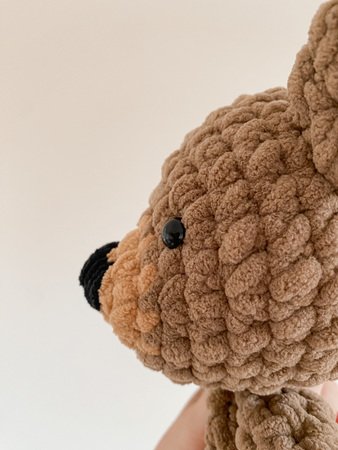 Teddy Bear Crochet Pattern Beginner Friendly A No Sew Amigurumi Project  Plush Chenille Yarn Pdf Digital Download 