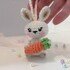 Crochet Pattern Bunny Keychain Amigurumi