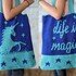 Tasche / Shopper "Life is magic", super stabil - Häkelanleitung