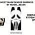 Ghost Mask Earrings Patterns