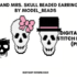 Mr. And Mrs. Skull Earrings Patterns