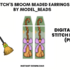 Witch's Broom Earrings Patterns