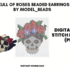 Skull of Roses Earrings Patterns