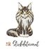 Katzen STICKDATEI, fotorealistische Stickdatei, Stickdatei Mainecoon Katze