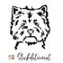 Stickdatei West Highland Terrier, Hunderasse Stickdatei 10x10, Stickvorlage