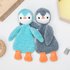 Penguin snuggler crochet pattern, penguin lovey, cuddle toy