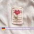 Häkelanleitung Aufnäher Herz Blume | Anhänger Applikation Patch Blume