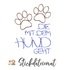 Doodle Stickdatei Hundepfote, Stickdatei Spruch für Hundefreunde