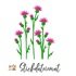 Stickdatei Disteln, Wildblumen Stickvorlage 20x20, Maschinensticken