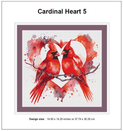 Heart of Birds Cross Stitch Pattern