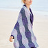 Stola im Patchwork-Stil in Grau, Flieder und Violett