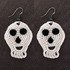 Crochet Skull Earrings, Halloween Skull Earrings, Skull Crochet Pattern